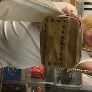 Studded Tan Crossbody Bag